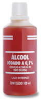 O alcool iodado é uma solução líquida desinfetante de iodo dissolvido em álcool. 